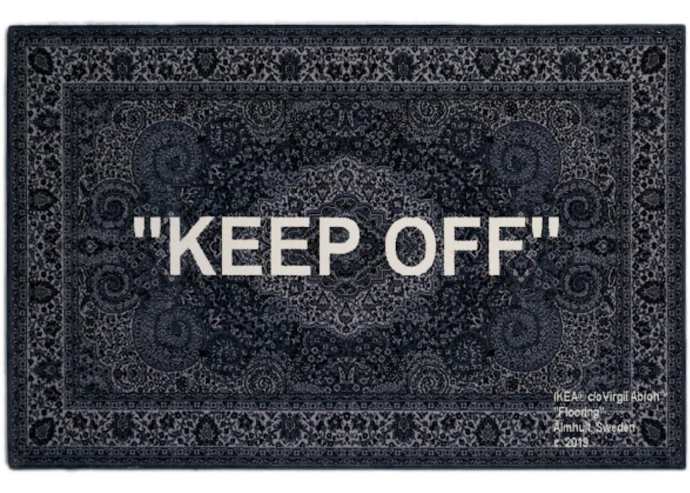 Virgil Abloh x IKEA "KEEP OFF" Rug 200x300 CM Grey/White