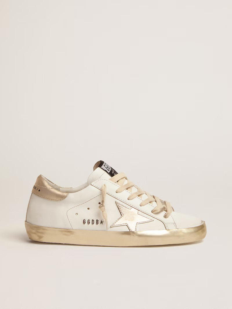 Golden Goose Super-Star White Gold Sparkle