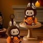 Pop Mart Labubu Happy Halloween Party Series-Sitting Pumpkin Vinyl Plush Pendant