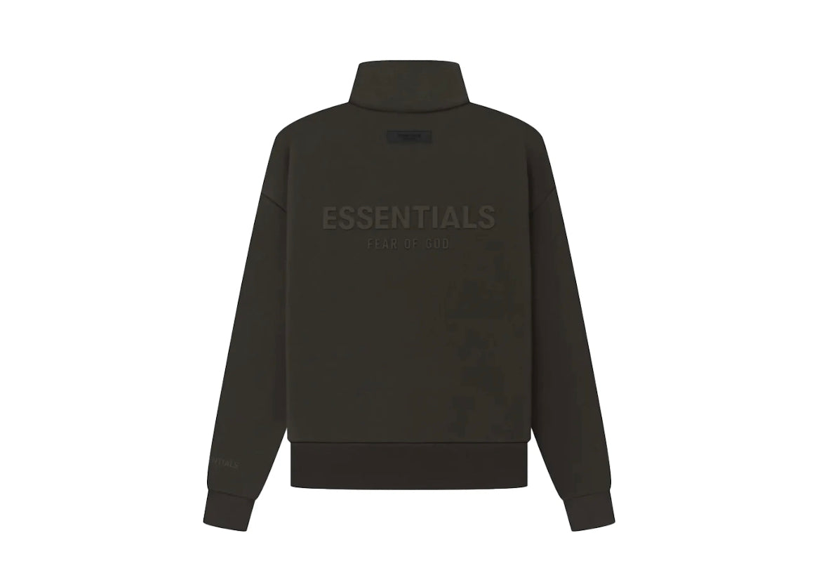 FEAR OF GOD ESSENTIALS FULL ZIP UP OFF BLACK